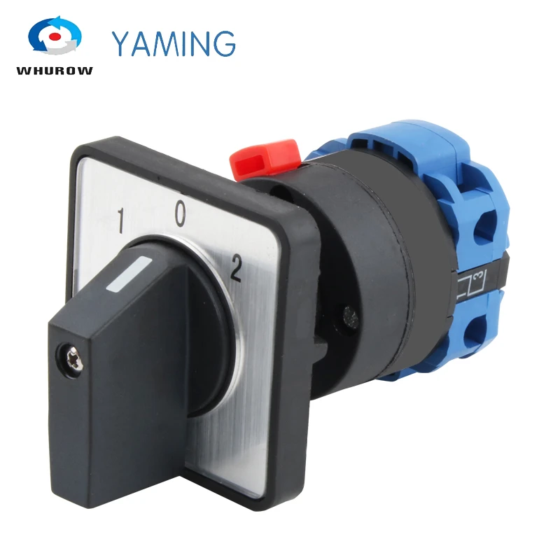 

20A Changeover Selector LW26-20/1 Three Positions 3 Poles Single Hole With Panel Installation Rotary Combined Power Cam Switch