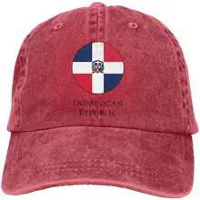 Ejiazhan7 флаг Доминиканской Республики Ретро Регулируемый Ковбойское джинсовое шапка унисекс в стиле «хип-хоп» черный Бейсбол шапки