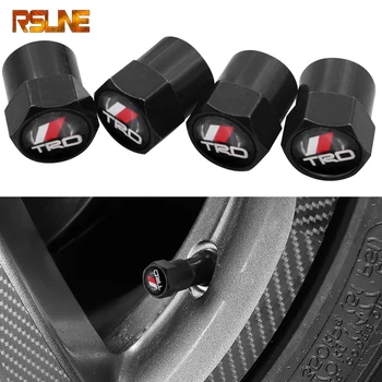 

4PCS Car-styling Wheel Tire Parts Valve Stem Caps waterproof Cover For Toyota TRD Corolla rav4 Camry avensis CHR car accessories
