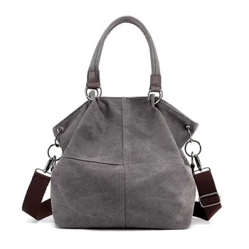 

Ladies leisure canvas one-shoulder bag large capacity simple pure color fashion ladies hand canvas bag free of shipping