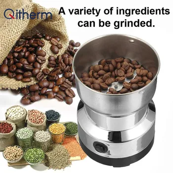 

Electric Stainless Steel Coffee Bean Grinder Home Grinding Milling Machine Mill 220V EU Plug Coffee Accessories Kitchenware