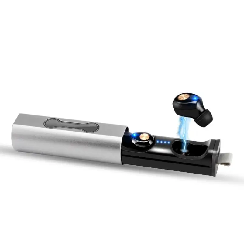 

Upgraded TWS Wireless Headset 3D HD Stereo Audio One-key Touch Control Music Earbuds with Portable Battery Case Sport Earphone
