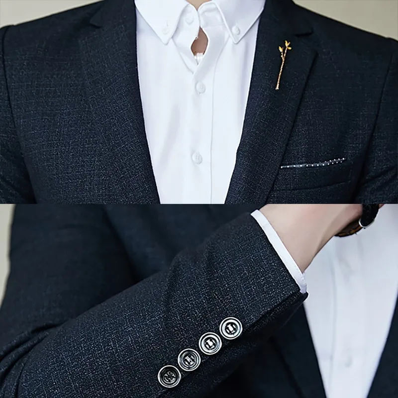 Плюс размер 5xl Slim Fit мужской блейзер винтажный костюм куртка мужская Chaqueta Hombre F осенний Блейзер Hombre Блейзер Masculino Completo