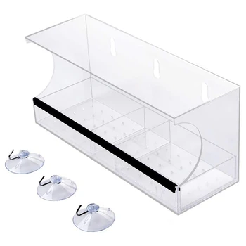 

Bird Feeder-Outdoor Bird Feeder Acrylic Bird Feeder Bird Cage Bird Food Box Food Cup Bird Feeder