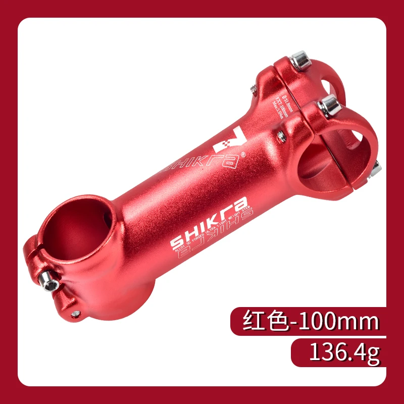 red 100MM Тювик горный велосипед подъемный 31,8*45/55/65/70/80/90/100/110 мм негативная пленка угла наклона изменение алюминиевого сплава стояк - Цвет: red 100MM