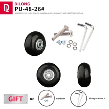 

DiLong PU-48-26 Trolley luggage wheel accessories password suitcase roller wheels universal accessories repair durable casters