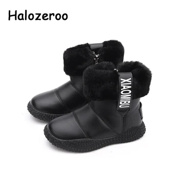 

Autumn Kids Snow Boots Baby Girls Fur Ankle Boots Children Warm Shoes Boys Black Brand Boots Fashion Soft Boots Casual Boots