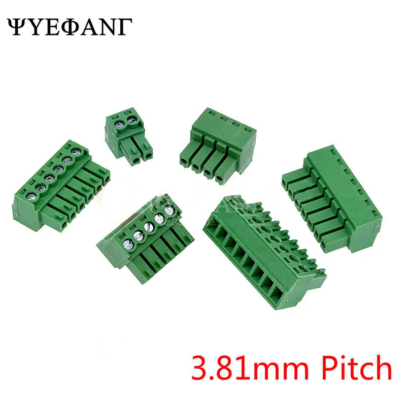 10PCS KF2EDG / 15EDG 3.81 Pluggable Terminal Block Connector 3.81mm Pitch 2P/3P/4P/5P/6P/8P 40pcs gh1 25 2p 3p 4p 5p 6p 7p 8p 10p horizontal paste 1 25mm pitch connector with buckle and lock connector