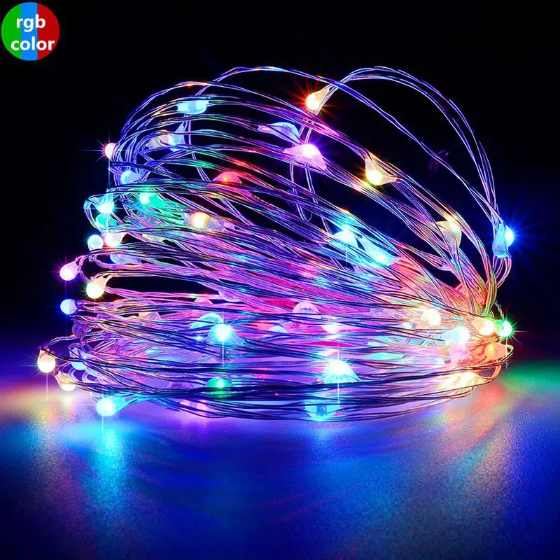 

100 LED Solar Copper Wire String Lights Christmas Lantern String Outdoor Waterproof Decorative With Battery 8 Modes