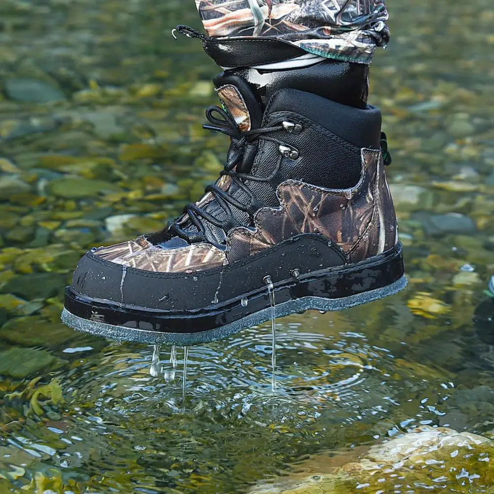 Water Shoes Aqua Shoes Diving Shoes Men&rsquo;s Fishing Wading Breathable Boots Felt or Rubber Sole