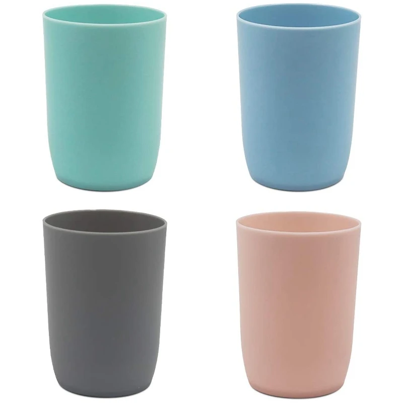 Plastic Multi-Purpose Cup Reusable Drink Unbreakable Dishwasher Safe Toothbrush Set Of 4 Colors | Дом и сад