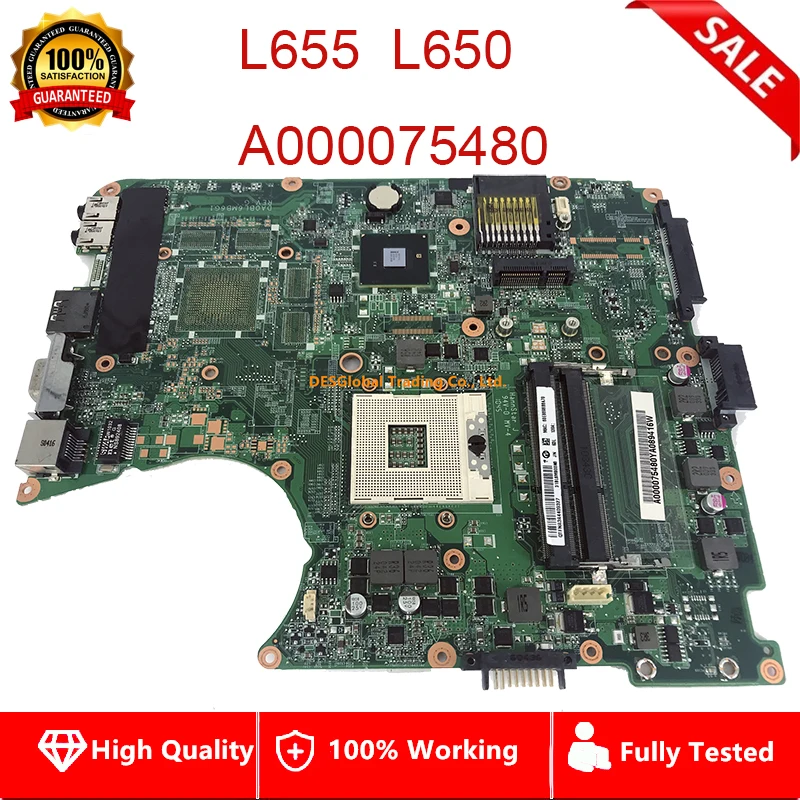 

For TOSHIBA SATELLITE L655 L650 Laptop Motherboard Series A000075480 31BL6MB00N0 DDR3 DA0BL6MB6G1 Mainboard Fully Tested