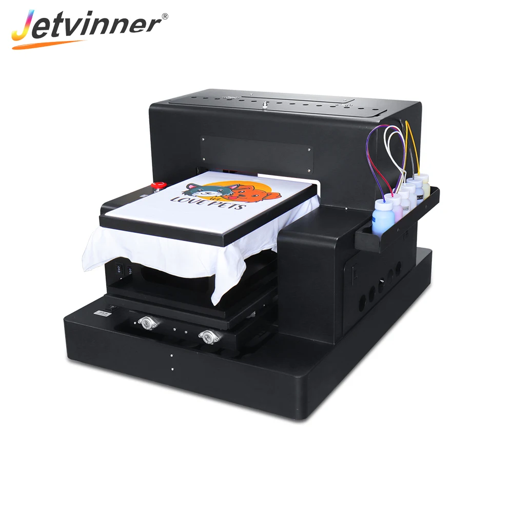 Jetvinner Smart DTG Tshirt Printer A3 Direct To Garment Printer Application  Mobile APP Printing Tshirt Printer