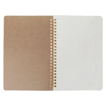 

A5 Bullet Notebook Kraft Dot Grid Time Management Blank Book Spiral Journal Weekly Planner School Office Supplies