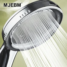 MJEBM-accesorios de baño ABS, boquilla presurizada de ducha de alta presión, ahorro de agua, lluvia, cromado, 1 ud.