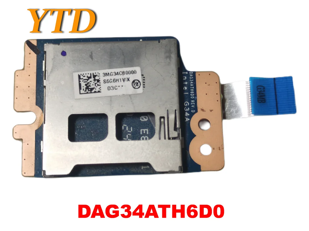 Оригинал для HP Pavilion 15-au SD кардридер с кабелем Pn DAG34ATH6D0 протестирован хорошая
