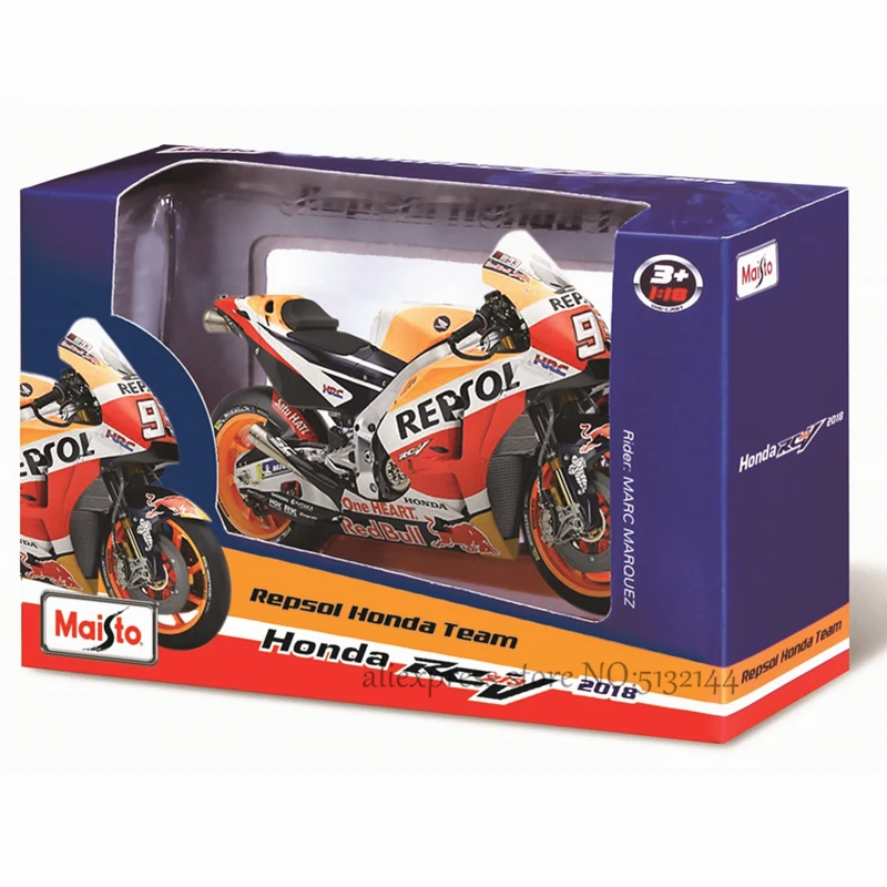 Maisto 1:18 Repsol Honda team RC213V NO: 93 оригинальная Авторизованная модель мотоцикла из сплава игрушка автомобиль коллекция подарков