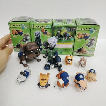 

9pcs/lot Naruto Shippuden Figure Hatake Kakashi Eight Ren Dogs Action Figure Model Toys Doll For Gift