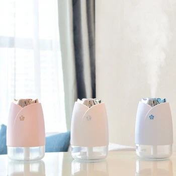 

Rose Usb Aroma Essential Oil Diffuser Ultrasonic Air Home Humidifier Mini Mist Maker Aroma Diffuser 7 Color Led Light Office