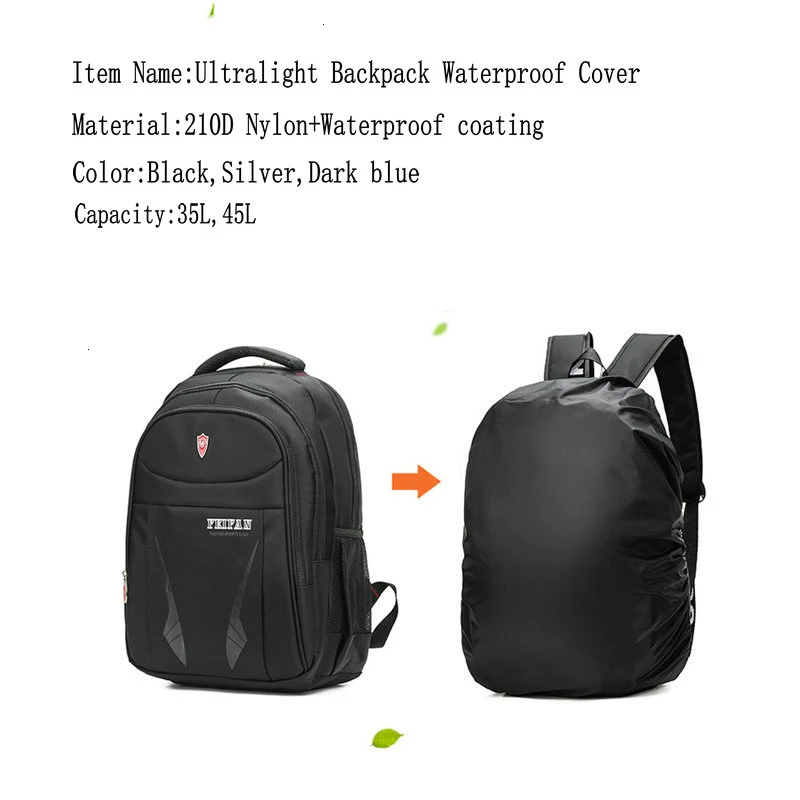1 шт. сверхлегкий рюкзак водостойкий Чехол 35-45L Универсальный OutdoorSport сумки для альпинизма дождевик внутри серебряное покрытие для полива
