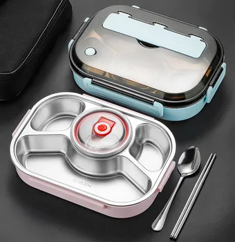 

Stainless Steel Bento Lunch Box Set Thermal Adult Compartments Lunch Boxes Soup Boite Conservation Aliment Meal Prep AC50LB