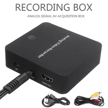 

Pohiks 1pc AV Video Recorder Capture Box Black ABS Convert VHS to Digital Converter Support MP3 WMA MPEG AVI for Hi8 VCR DVD
