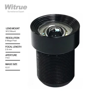 Witrue 왜곡 렌즈 HD 8MP 2.8MM M12 마운트 1/2.5 인치 F4.0 가진 650nm IR 필터 렌즈 액션 CCTV 카메라