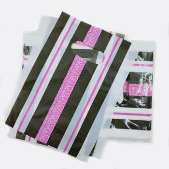 

500pcs 15x20cm Black, red, white design Gift Bags Plastic Boutique Pouches Shopping Gift Package Bag 01502070