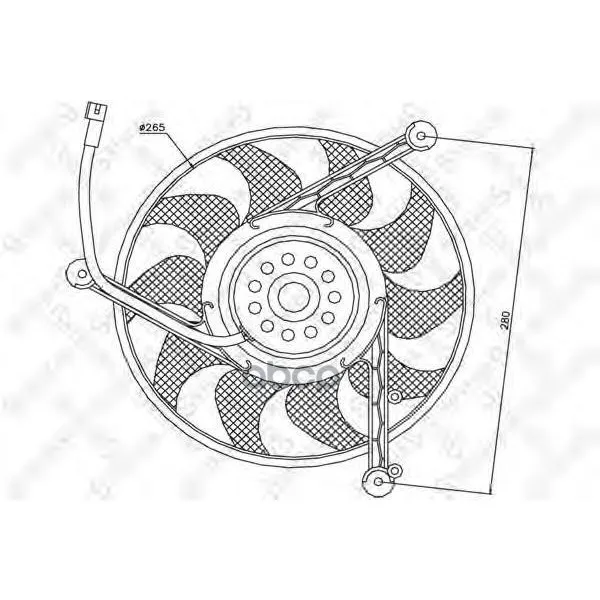 29-99008-Sx_вентилятор Охлаждения! Vw T4 All 91-04 Stellox 2999008sx Stellox арт. 2999008SX