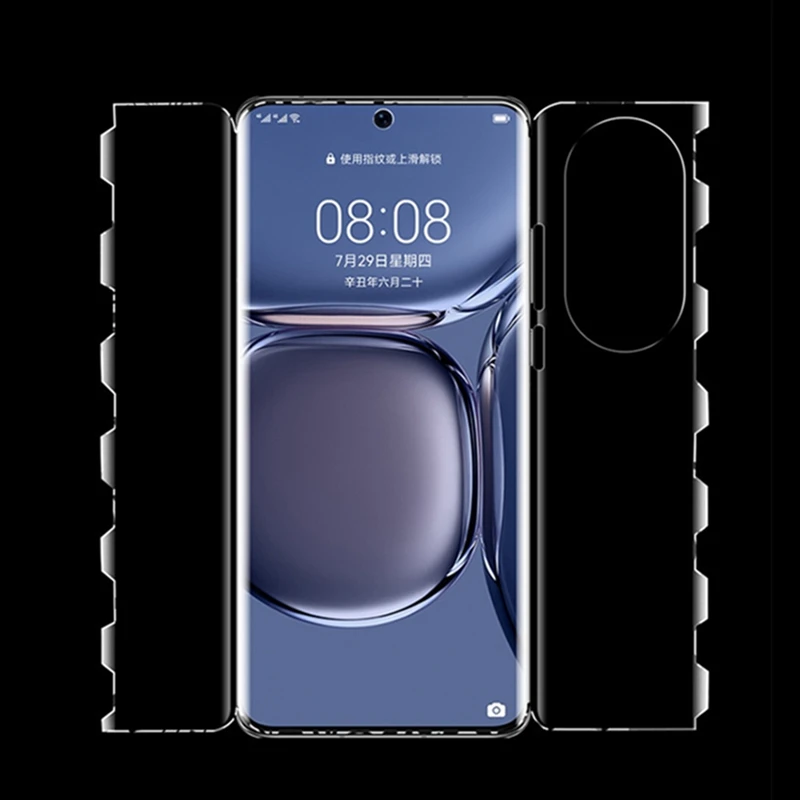Гидрогелевая пленка с полным покрытием 360 градусов для Huawei P50 P40 P30 Pro Mate 30 40 Honor 50
