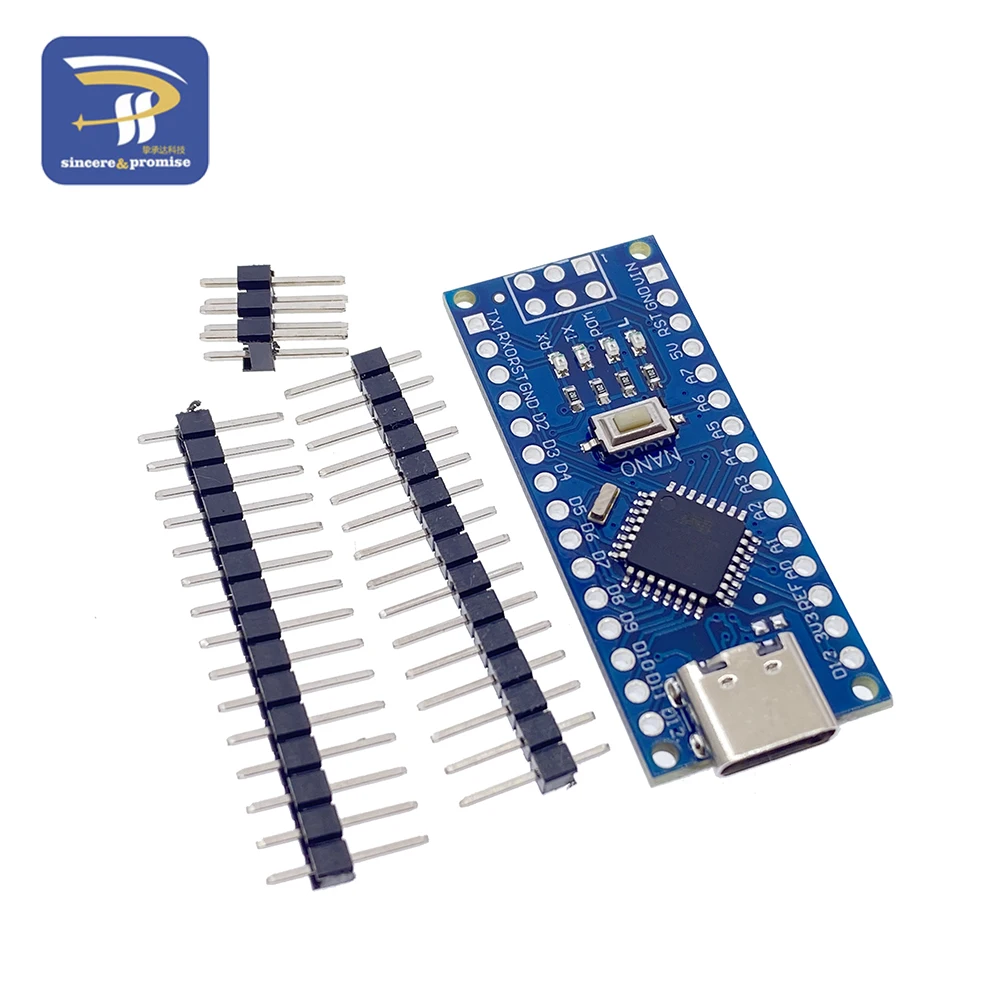 2X MINI USB Nano V3.0 ATmega328P CH340G 5V 16M Micro-controller board Arduino T1 