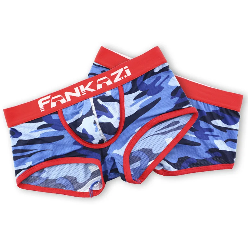 Mens Undershirts Sets Boxer Shorts Mesh Camouflage Printed Underwear Breathable Sleepwear Bodybuilding Gym Sports Fitness Suits