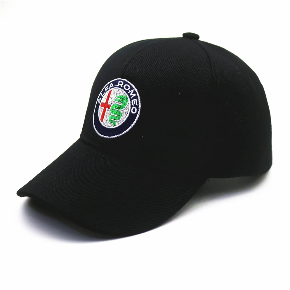 Бейсболка Snapback, летняя кепка, головные уборы для Alfa Romeo 159 147 156 giulietta 147 159, Аксессуары для мотоцикла и автомобиля - Цвет: Черный