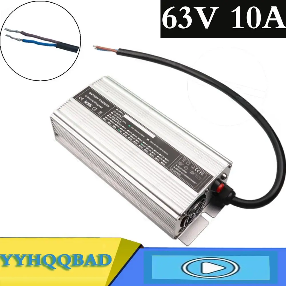 672W 63V 10A зарядное устройство для 15S 61 5 V литий ионный аккумулятор велосипеда