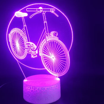 

Old-fashioned Bicycle 3D Lamp Pretty Prize The Alarm Clock Base Hologram Usb Led Night Light Lamp for Birthday Decorative