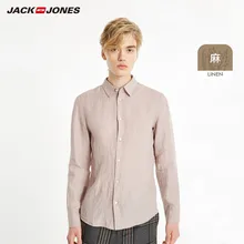 JackJones Мужская льняная рубашка с длинным рукавом мужская одежда 219105522