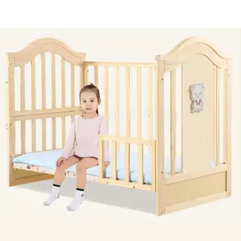 

Crib solid wood without paint cradle bed baby splicing bed newborn children's bed multi-functional environmental protection