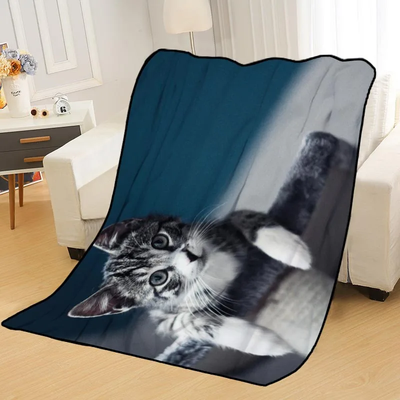 Blanket 14 Пользовательские Кошка Животные Одеяла Пледы Одеяло мягкий Одеяло летнее одеяло с рисунком из аниме Одеяло путешествия Одеяло - Цвет: Blanket 14