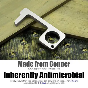 

1PC Handheld Non-contact Door Opener Essential Hand Hygiene Stylus Keychain Too #CO