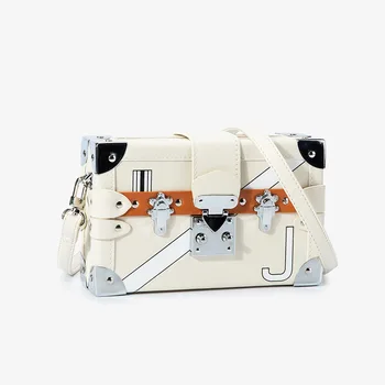 

2020 new women's bag letter box contrast color small square bag one-shoulder cross-body bag