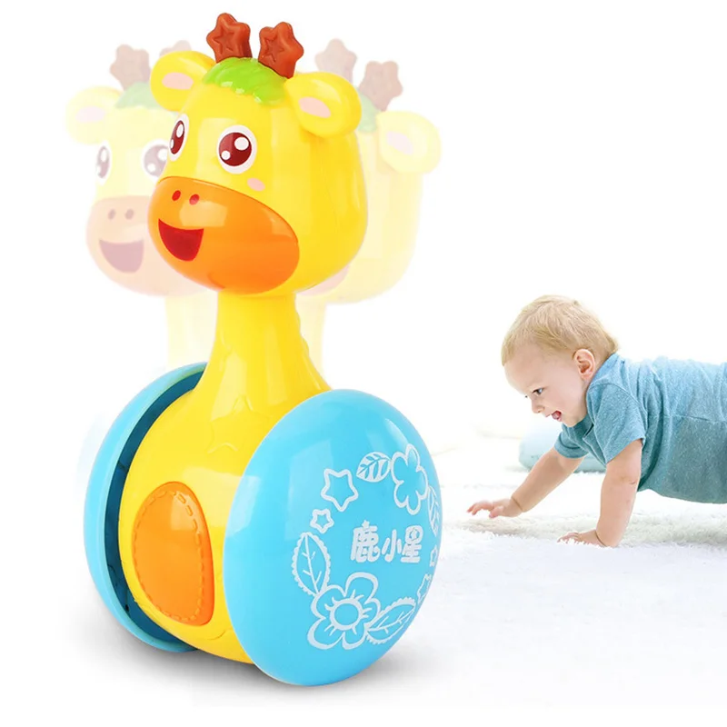 Baby Toys Baby Rattles Tumbler Doll Sweet Bell Music Roly-poly Learning Education Toys Gifts Baby Bell Baby Toys