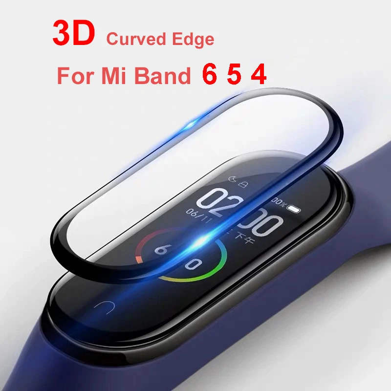 

3D полноэкранная пленка для Xiaomi Mi Band 6 5 4, защита от отпечатков пальцев для HD часов, Защитная пленка для экрана для Miband 6 5 4