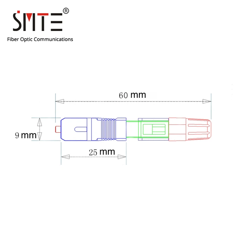 100ppc/лот Splicer SC APC NPFG 8802-TLC/3 XF-5000-0322-3 60 мм быстрый соединитель FTTH оптоволоконный быстрый соединитель APC/SC 0,2 дБ одиночный режим