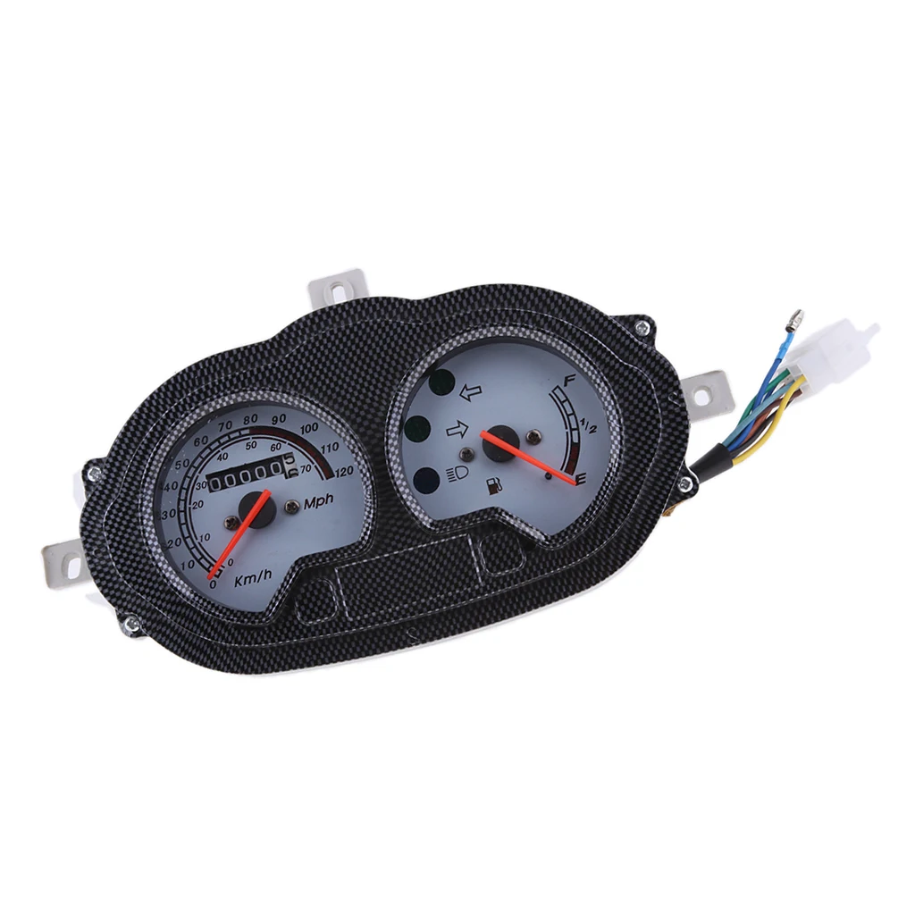 12V Scooter ATV Speedometer Gas Gauge Battery Level Retro Style Instrument
