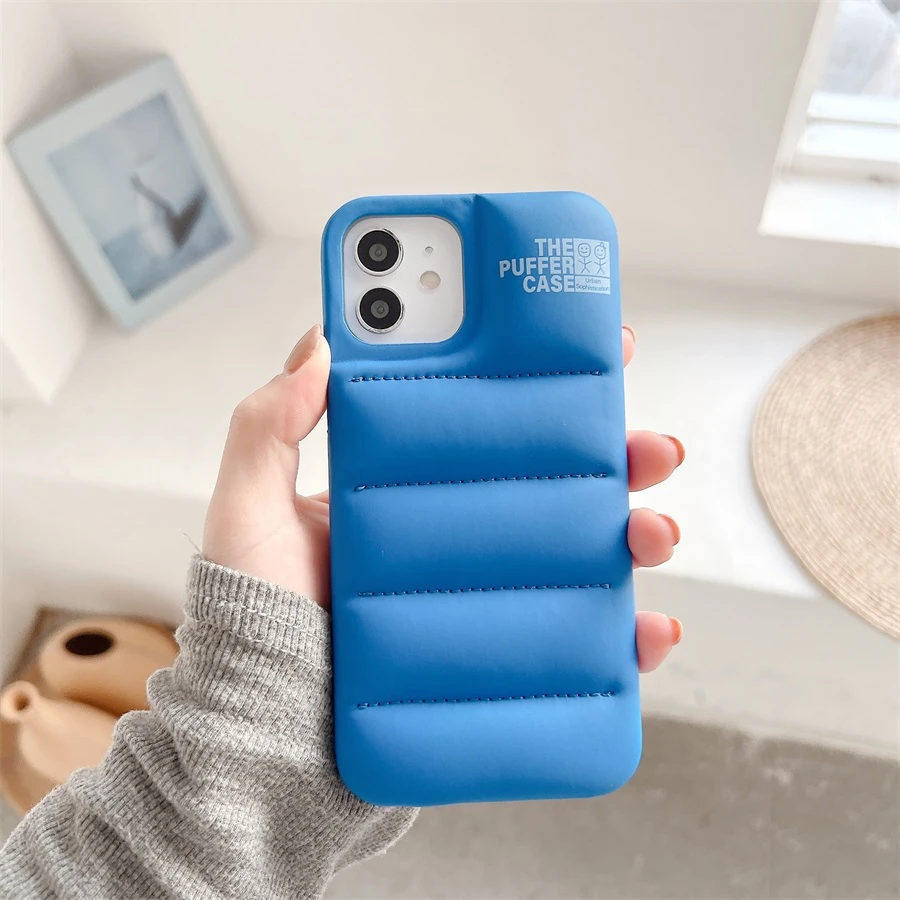 Fashion Brand Down Jacket Phone Case For Iphone 13 12 Mini 11 Pro Max X Xs  Max Xr 7 8 Se2 The Puffer Case Soft Cloth Back Cover - Mobile Phone Cases &  Covers - AliExpress