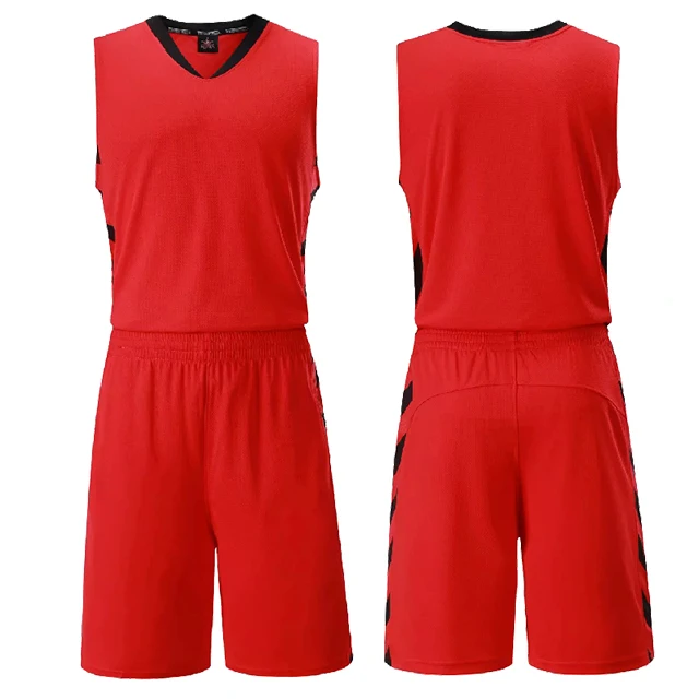 Для мужчин возврат Баскетбол Майки комплект детской одежды, тренировочный костюм Бланк колледжа wo Для мужчин Баскетбол униформа для тренировок, костюм из Джерси, изготовленные на заказ - Цвет: red