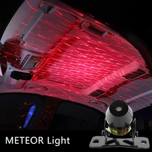 Niscarda красными звездными Метеор Звезда светильник Автомобильный светодиодный Атмосфера звук музыки дистанционного Управление лазерный светильник зарядных порта USB для автомобиля декоративная интерьерная стенная панель лампы