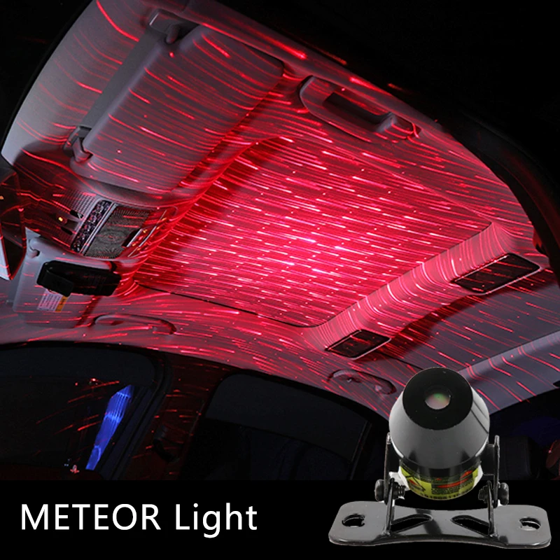 

Niscarda Red Starry Meteor Star Light Car LED Atmosphere Music Sound Remote Control Laser Light USB Car Interior Decorative Lamp