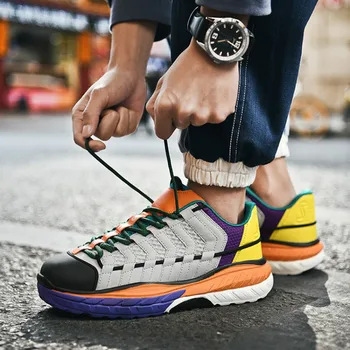 

New Arrival Mens Casual Shoes Hot Sale Zapatillas Chaussure Homme Breathable Shoes Fashion Designer Human Race Shoes Size 37-44