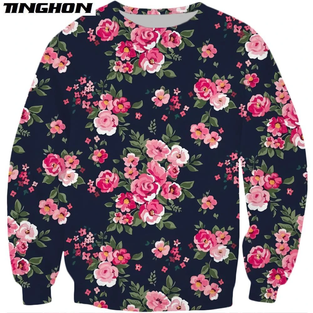 Flower printed sweatshirt Clearance
